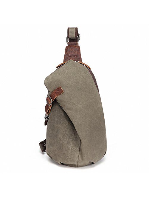 AOTIAN Unisex Sling Backpack Waxed Canvas Crossbody Bag 10 Liters