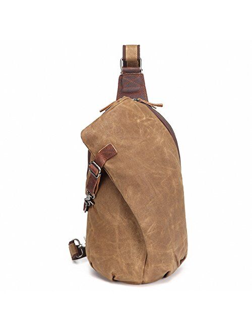 AOTIAN Unisex Sling Backpack Waxed Canvas Crossbody Bag 10 Liters