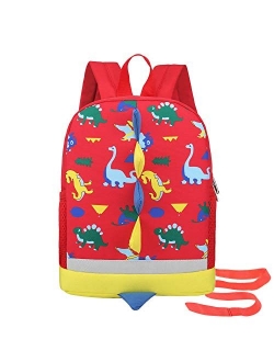 Kids Toddler Backpack Boys with Strap Dinosaur Blue Kindergarten Leash Bookbag