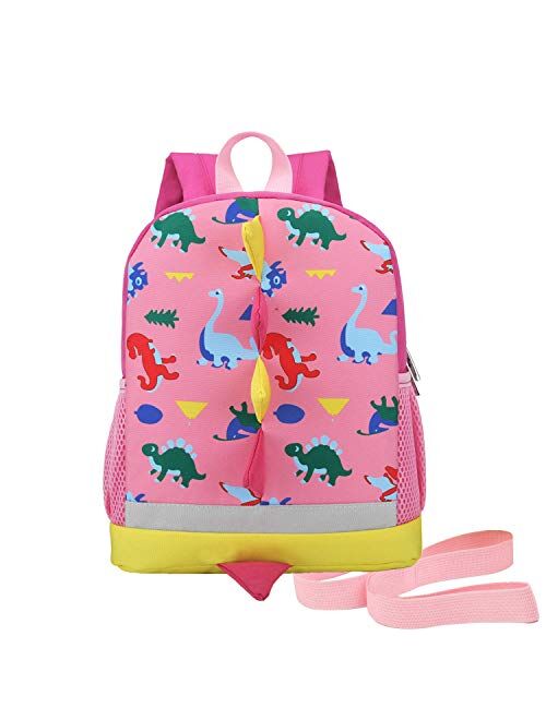 Kids Toddler Backpack Boys with Strap Dinosaur Blue Kindergarten Leash Bookbag