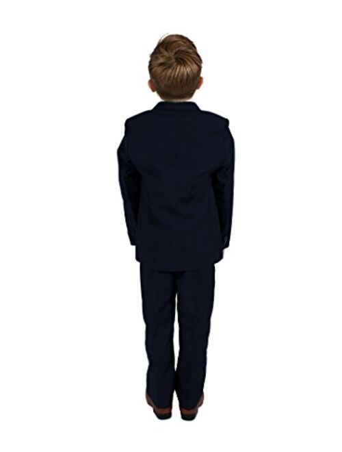 Vivaki 5 Piece Slim Fit Navy Suit, 0/3m to 14 Years