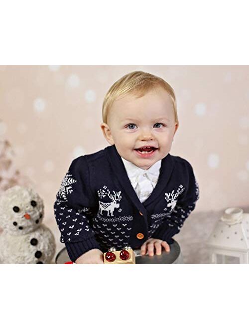 ZOEREA Toddler Unisex Baby Button-up Cotton Coat Deer Christmas Cardigan Sweater