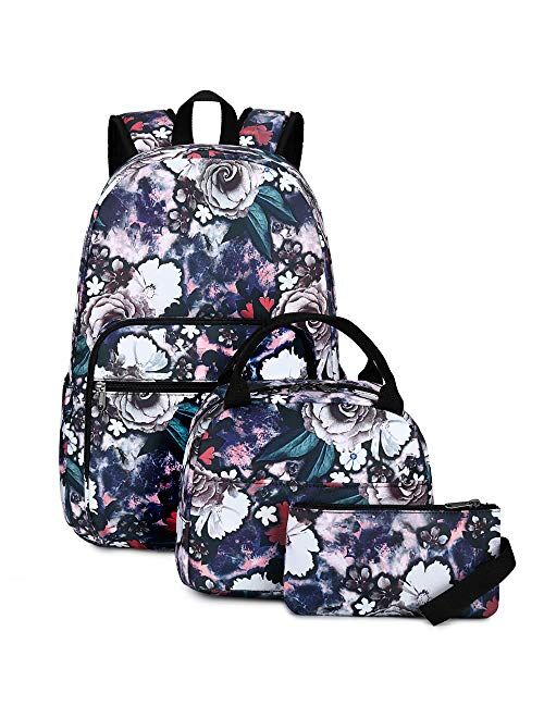 Bookbag School Backpack Girls Cute Schoolbag for 15 inch Laptop backpack set