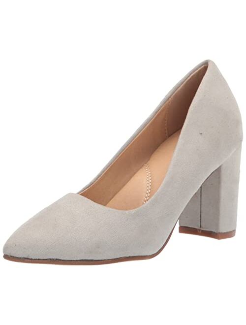 J. Adams Jolie Heels for Women - Closed Pointed Toe Mid Block Heel Classic Pumps