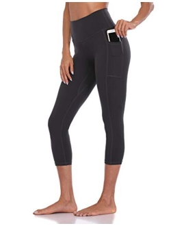 Women's High Waisted Yoga Capris 21" Inseam Leggings with Pockets