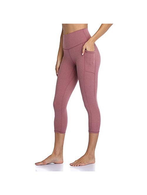 Colorfulkoala Women's High Waisted Yoga Capris 21" Inseam Leggings with Pockets