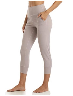 Women's High Waisted Capri Length Fitted Joggers