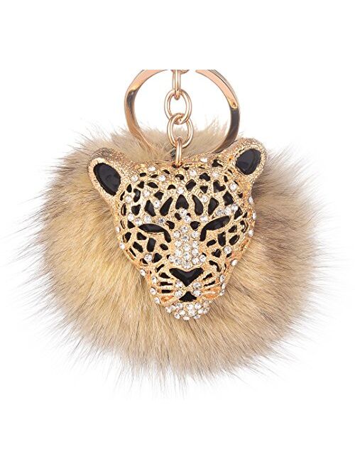 Giftale Leopard Handbag Charms Accessories Purse Keychain for Women,#4181