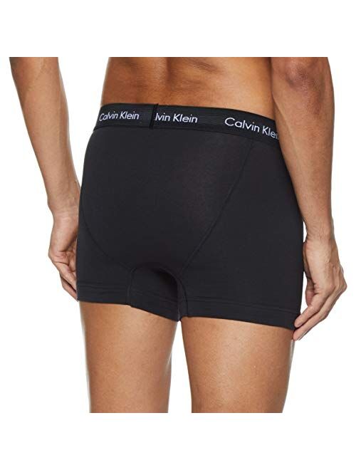 Calvin Klein Men's 3 Pack Cotton Stretch Trunks, Black