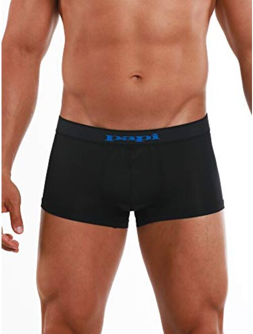 papi Men's Brazilian Cool Trunk Boxer Briefs Pack of 2 Comfort Fitting Underwear