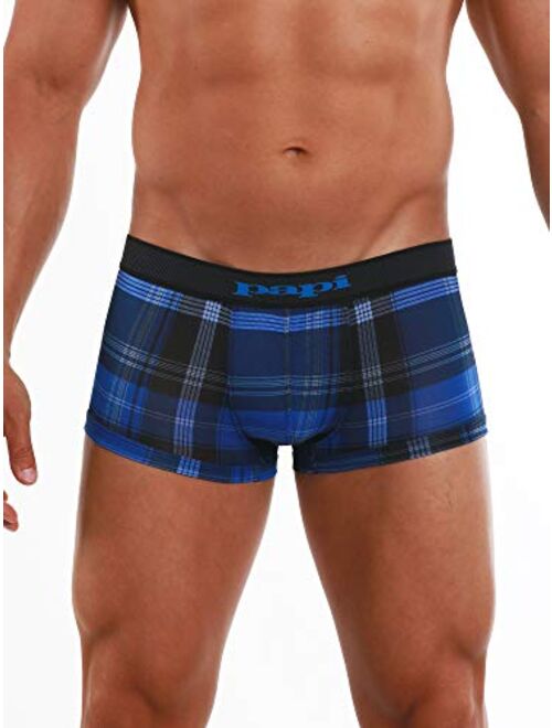 papi Men's Brazilian Cool Trunk Boxer Briefs Pack of 2 Comfort Fitting Underwear