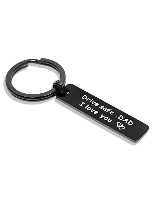 Drive Safe Keychain for Brother Be Safe Dad I Love You keychains for Uncle Gifts for Grandpa