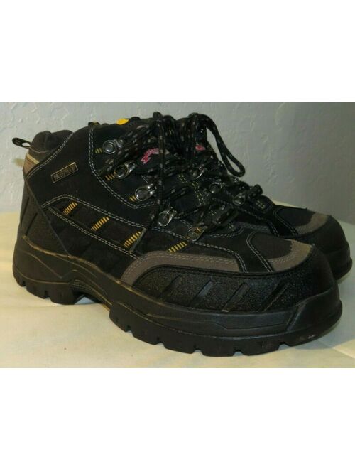 Brahma Steel Toe Boots Mens Black Leather Kane Waterproof Hiking Work Size 7.5