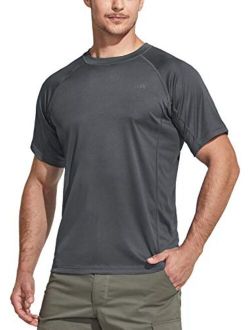 Men's UPF 50  UV Sun Protection Outdoor Shirts, Atheletic Running Hiking Short Sleeve Shirt, Cool Dry fit T-Shirts