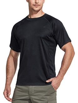 Men's UPF 50  UV Sun Protection Outdoor Shirts, Atheletic Running Hiking Short Sleeve Shirt, Cool Dry fit T-Shirts