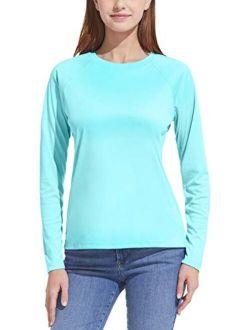 Women's UPF 50  Long Sleeve UV/Sun Protection T-Shirt, Outdoor Cool Dry Athletic Performance Hiking Shirts