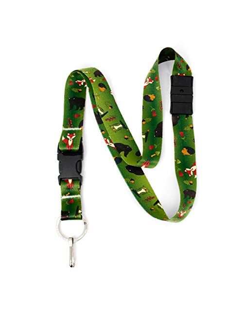 Buttonsmith Animals Lanyard - Premium with Buckle, Breakaway and Wristlet - Made in The USA