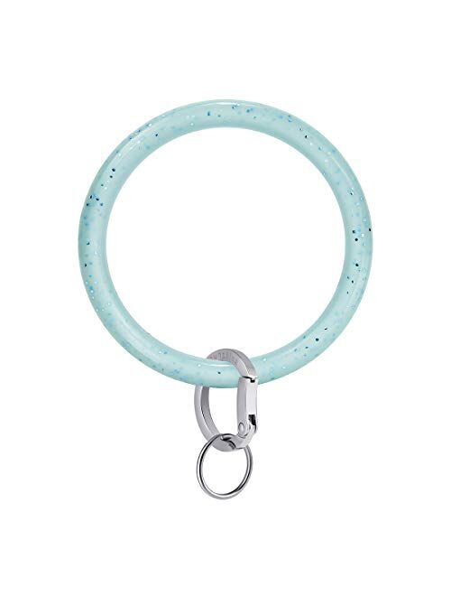 Townshine Wristlet Keychain Bracelet Bangle Key Ring 3.8" Round Key Ring Soft Silicone Car Key Chain Holder for Women