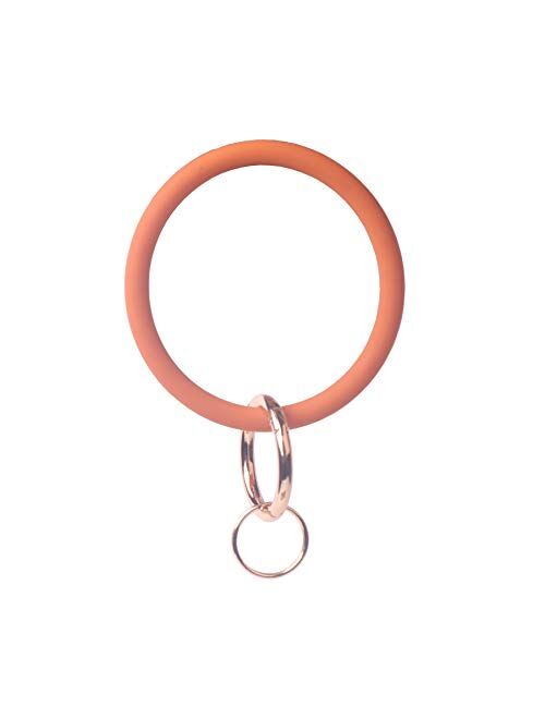 YAKA Silicone Wrist Circle Keychain Bracelet Rubber Bangle Round Keyring Holder