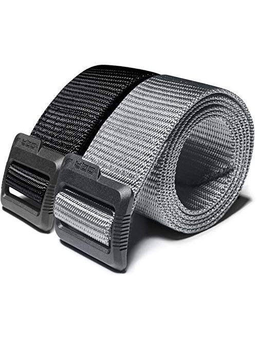 CQR 1 or 2 Pack Tactical Belt, Military Style Heavy Duty Belt, Nylon Webbing EDC Quick-Release Buckle