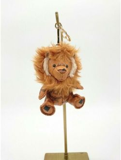 MCM Brown Lion Bag Charm Key Ring Keychain No Box Excellent