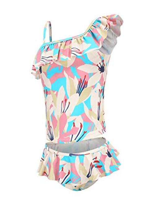 Moon Tree Girls Two Piece Swimsuits Tankini Swimwear Bathing Suit Set