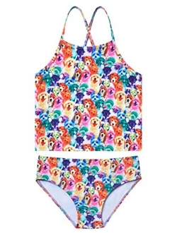 Girls 2-Piece Bathing Suit Unicorn Swimsuits Swimwear Tankini for Kids