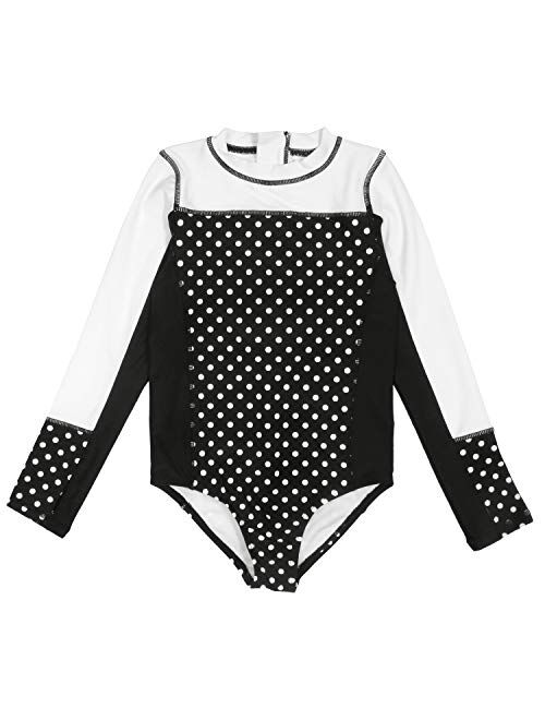 SwimZip UPF 50+ Girls Long Sleeve 1 Piece Body Suit Swimsuit (Multiple Colors)