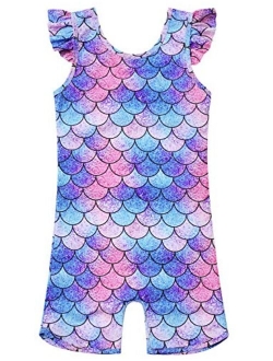 QPANCY Girls Swimsuits Unicorn Bathing Suits Toddler Kids One Piece Swimwear