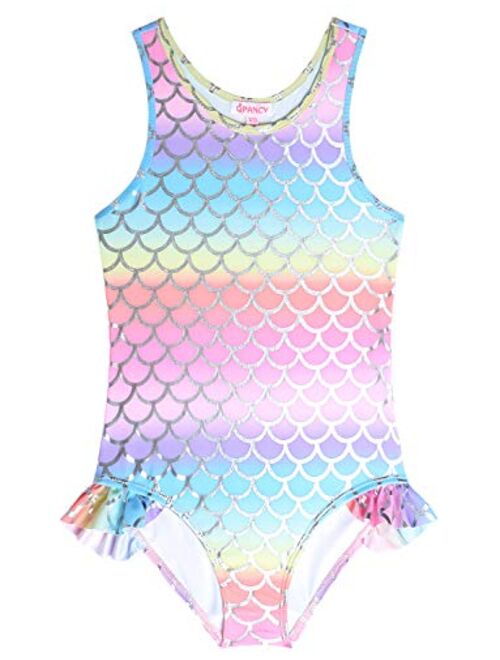 Buy QPANCY Girls Swimsuits Unicorn Bathing Suits Toddler Kids One Piece ...
