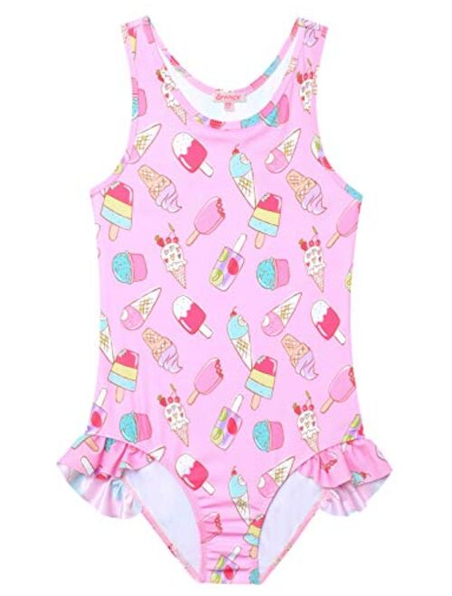 QPANCY Girls Swimsuits Unicorn Bathing Suits Toddler Kids One Piece Swimwear