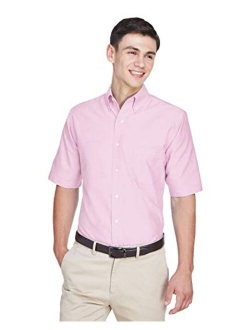 UltraClub Men's Classic Wrinkle-Free Short-Sleeve Oxford 8972