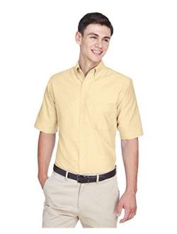 UltraClub Men's Classic Wrinkle-Free Short-Sleeve Oxford 8972