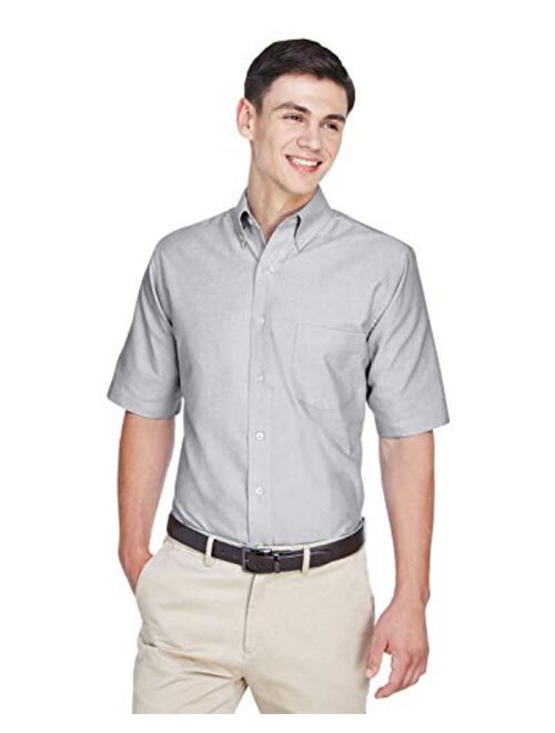 UltraClub Men's Classic Wrinkle-Free Short-Sleeve Oxford 8972