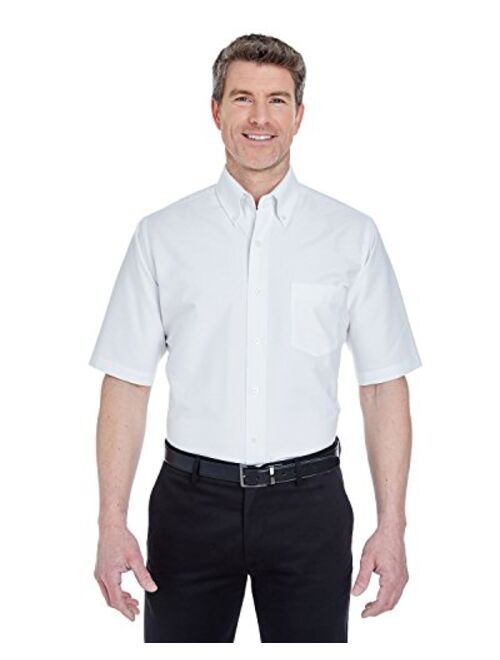 UltraClub Men's Classic Wrinkle-Free Short-Sleeve Oxford 8972