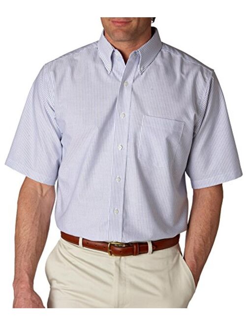 UltraClub Men's Classic Wrinkle-Free Short-Sleeve Oxford 8972