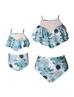 WIWIQS Summer Cute Baby Girls Bikini Set Family Matching Swimwear Mommy and Me SwimsuitPrime