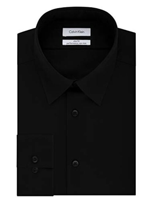 Buy Calvin Klein Solid Slim Fit Wrinkle Free Non Iron Dress Shirts ...