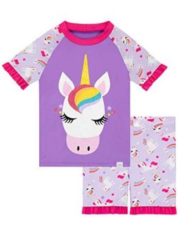 Harry Bear Girls' Unicorn Two Piece Swim Set