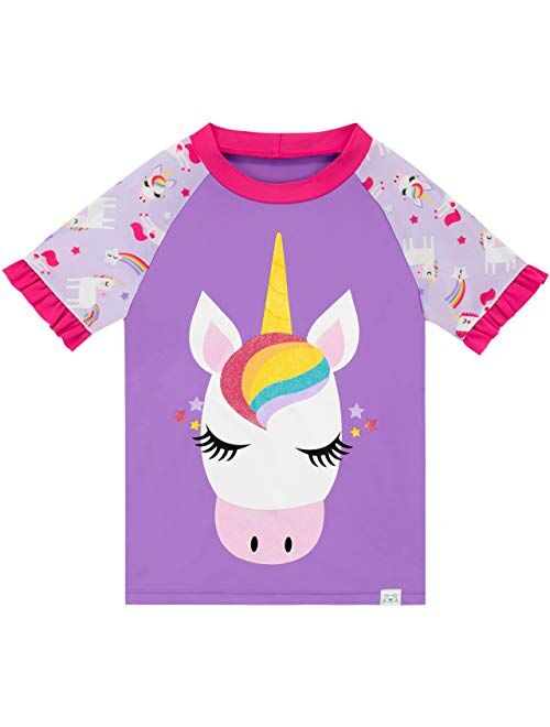 Harry Bear Girls' Unicorn Two Piece Swim Set