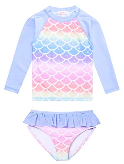 QPANCY Girls Rash Guard Swimwear Swimsuit Bathing Suits UPF 50+ Sun Protection