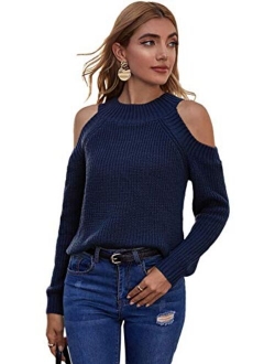 Womens Raw Hem Open Cold Shoulder Top Long Sleeve Heathered Pullover Tee Shirt