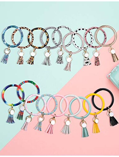 Etercycle Key Ring Bracelet Wristband Key Chain Bracelet Key Ring - Ladies Wild Large Round Tassel Bracelet Holder