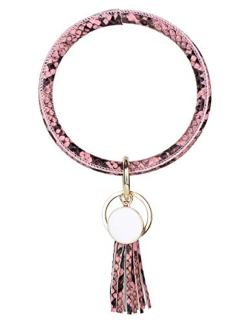 Etercycle Key Ring Bracelet Wristband Key Chain Bracelet Key Ring - Ladies Wild Large Round Tassel Bracelet Holder