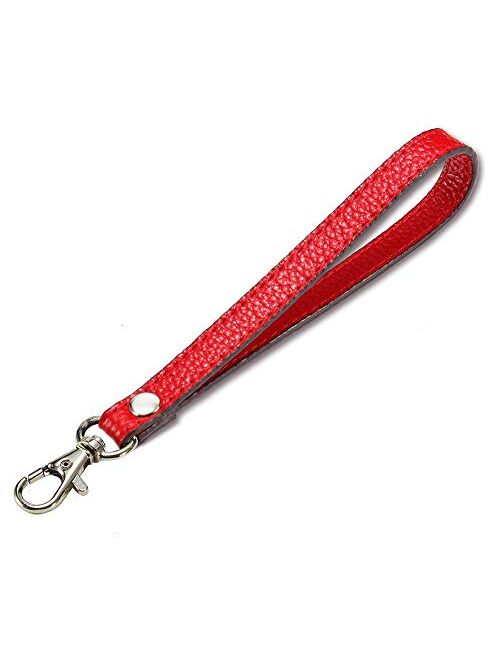 Wristlet KeyChain Strap for Wallets Bag Keys Phone Case Wristlet Strap Genuine Leather Strong&Sturdy