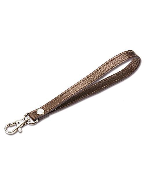 Wristlet KeyChain Strap for Wallets Bag Keys Phone Case Wristlet Strap Genuine Leather Strong&Sturdy