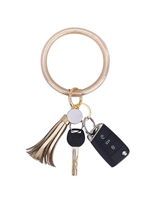 Tifanso Key Ring Bracelets Wristlet Keychain Bangle Keyring for Women