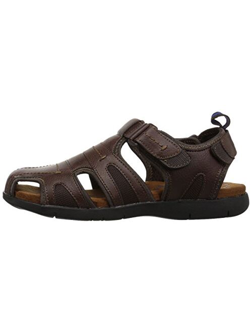 Nunn Bush Men's Rio Grande Closed Toe Fisherman Sandal, Tan, 9 W US