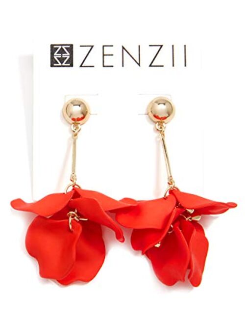 ZENZII Pastel Petals Painted Earring for Women