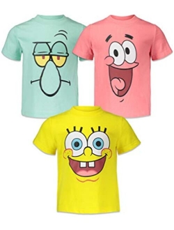 Nickelodeon Spongebob Squarepants 3 Pack Short Sleeve Graphic T-Shirt